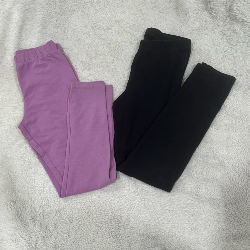Purple and Black Leggings Set